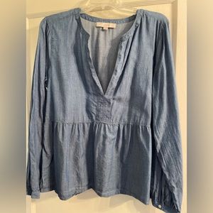 Loft Chambray Top